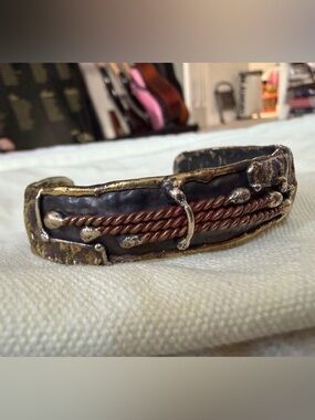Handcrafted Mixed Metal Cuff Bracelet